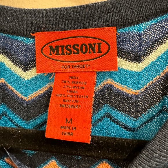 Missoni for target blue zigzag dress size M - Picture 4 of 4